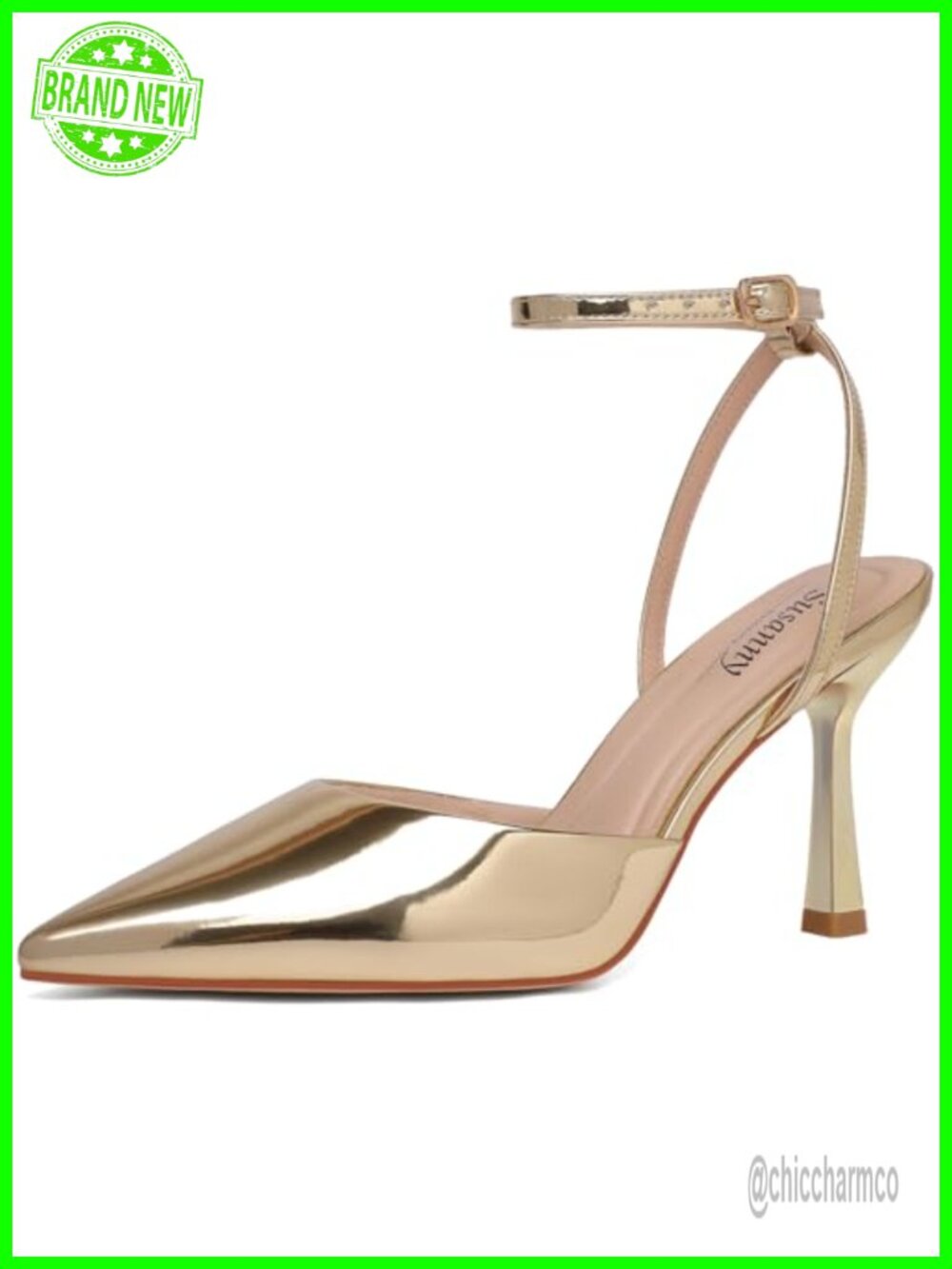 Susanny Stiletto Heels Women Backless Dress Pumps Kitten Heel Prom Party
